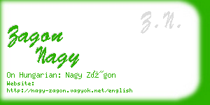 zagon nagy business card